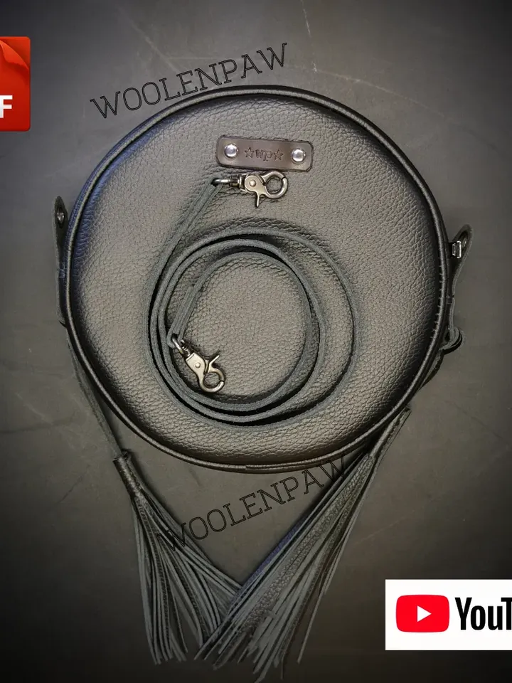 Lady's round bag - PDF leather pattern. BG21