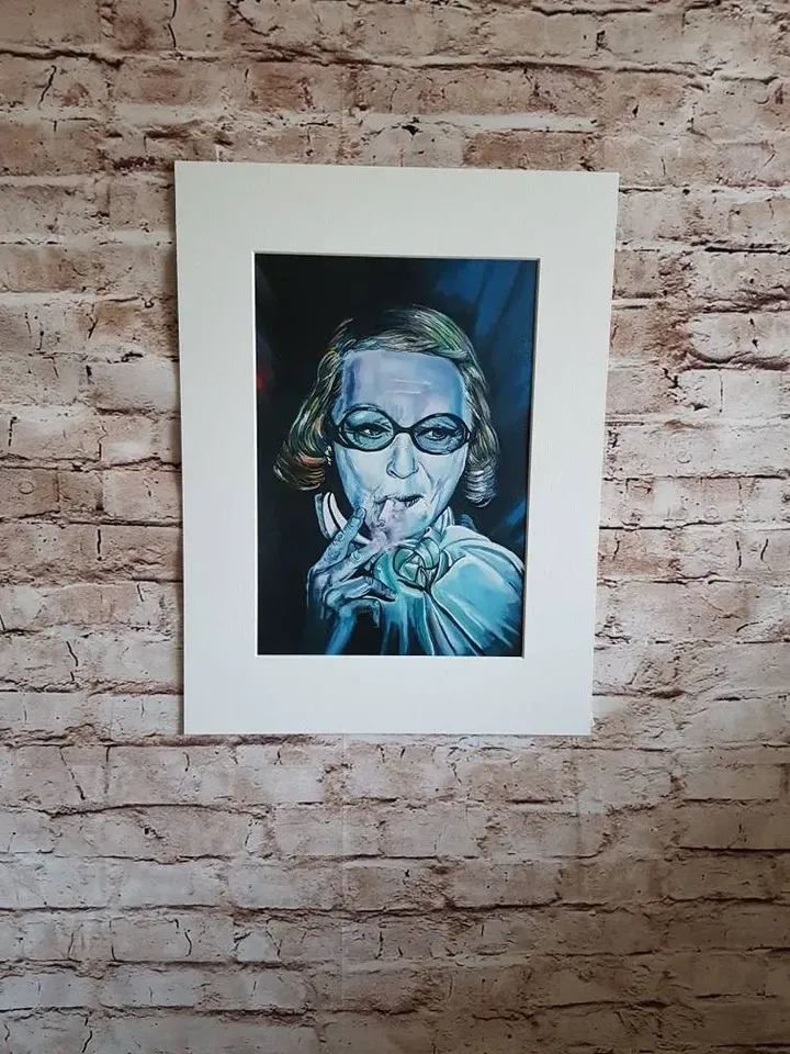 Bette Davis portrait, Bette Davis print .. 'Old age ain't no place for sissies' .. Whatever Happened to Baby Jane, unmounted, unframed