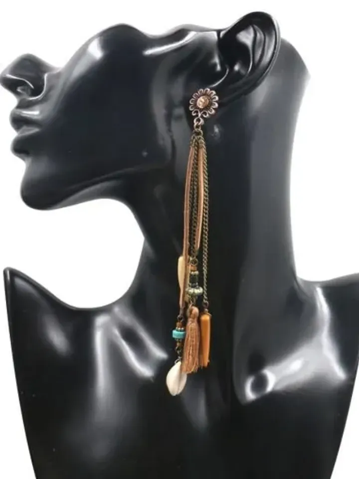 Western Boho Earrings, Cowgirl Earrings, Boho Earrings, Rodeo Earrings, Western Earrings, Western Jewelry, Tribal Earrings, Fringe Earrings
