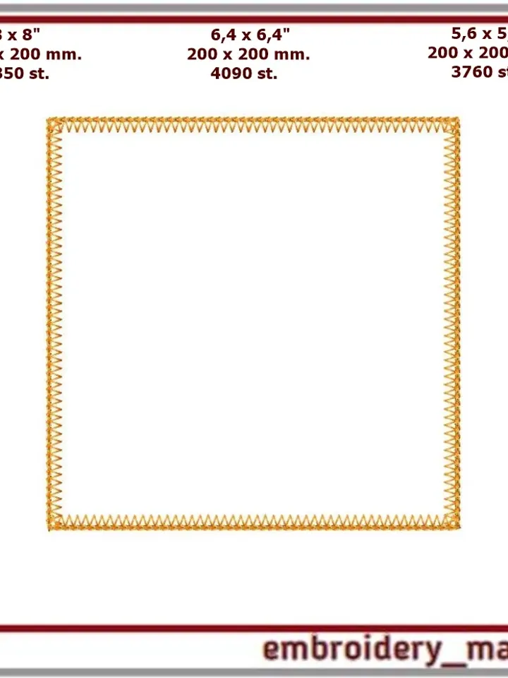 ITH embroidery design kerchiefs with and without a pattern