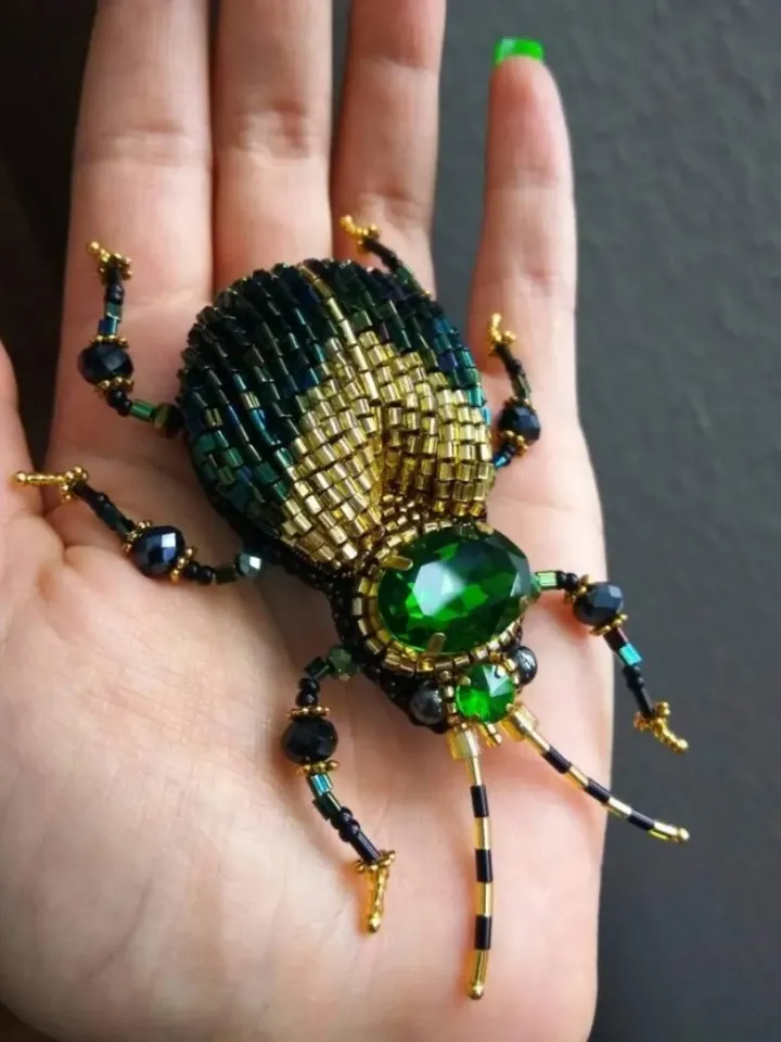 Beaded insect brooch, insect pin, mooth brooch, butterfly brooch, bug pin, bee brooch, bug brooch, insects, madam toto