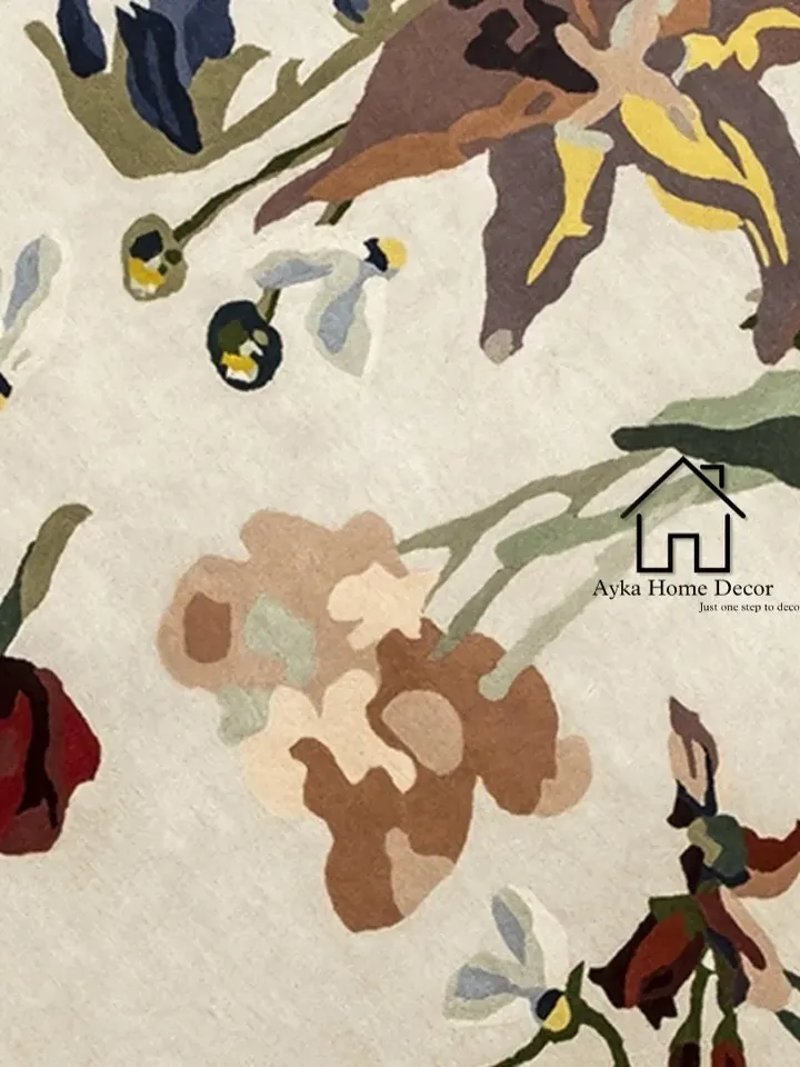 Round Hand Tuft Modern Rug 100% Wool Tufted Rug Round/Circle Fine Woolen Area Rug Customization is Available