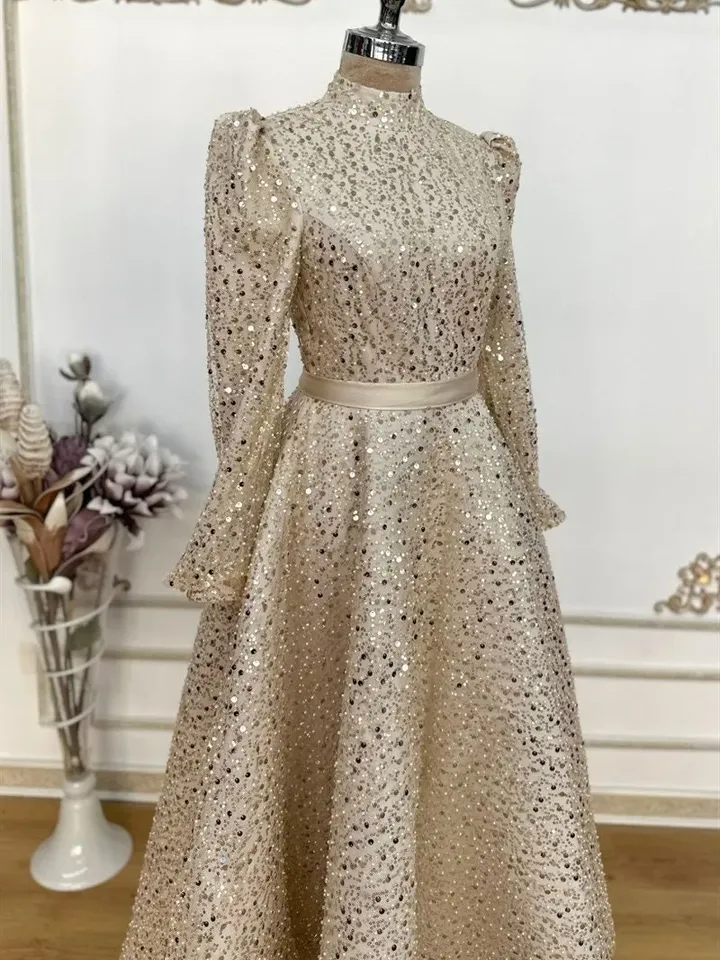 AHUNARE HIJAB - Wedding Dress, Muslim Evening Gown, Nikah, Islamic Wedding, Engagement, Bridesmaid