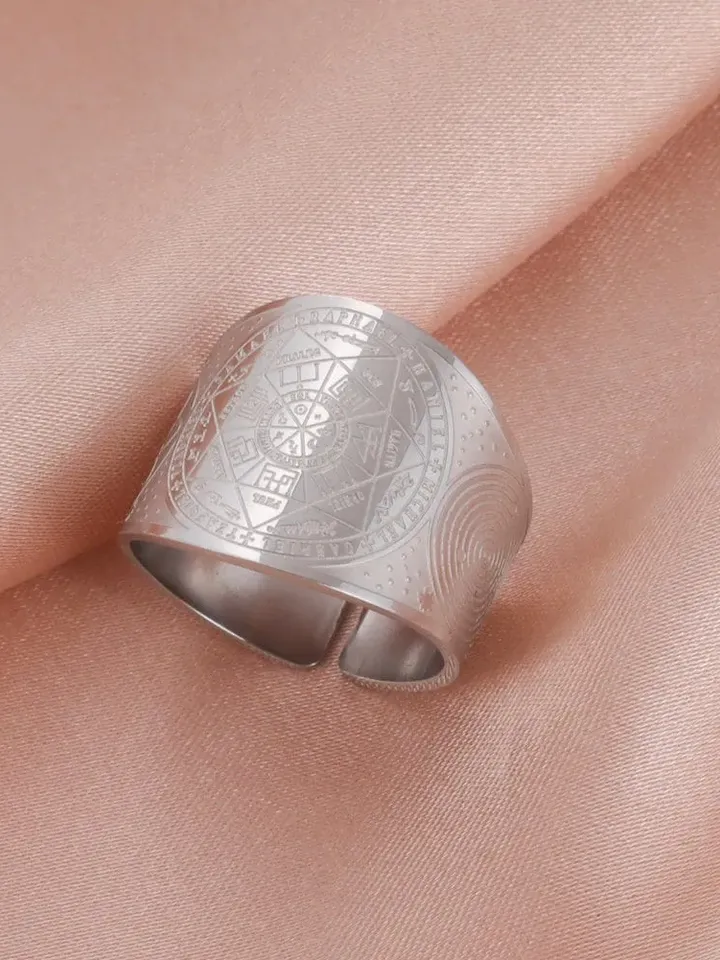 Archangel Ring, Silver Archangel Ring, Universe Ring, Silver Universe Ring, Secret of Universe Ring, Spirit Ring, Spiritual Adjustable Ring