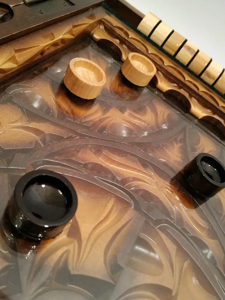 Backgammon board, Father's day gift for husband, Large Backgammon set, Board games woodenbig