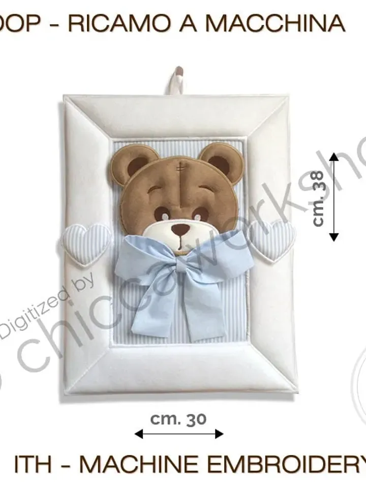 ITH Teddy Baby Shower - Ricamo a macchina con tutorial