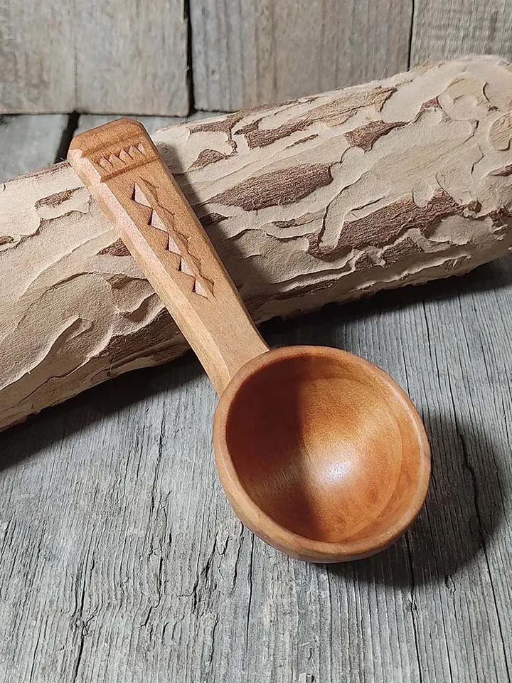 9th anniversary willow wood spoon, Wooden coffee scoop, Tea spoon Small measuring wood spoon, Wooden gift coffee lovers