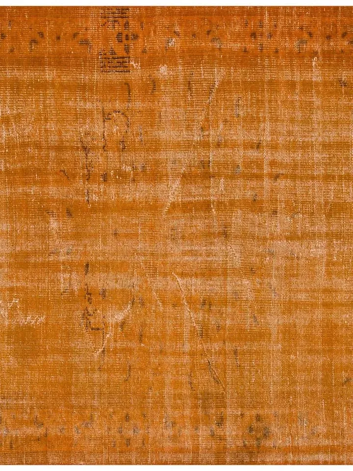 TurkishTangerine: Orange Turkish Rug, Oushak Carpet, 5x8.3ft for a Vibrant & Cozy Living Room Decor.