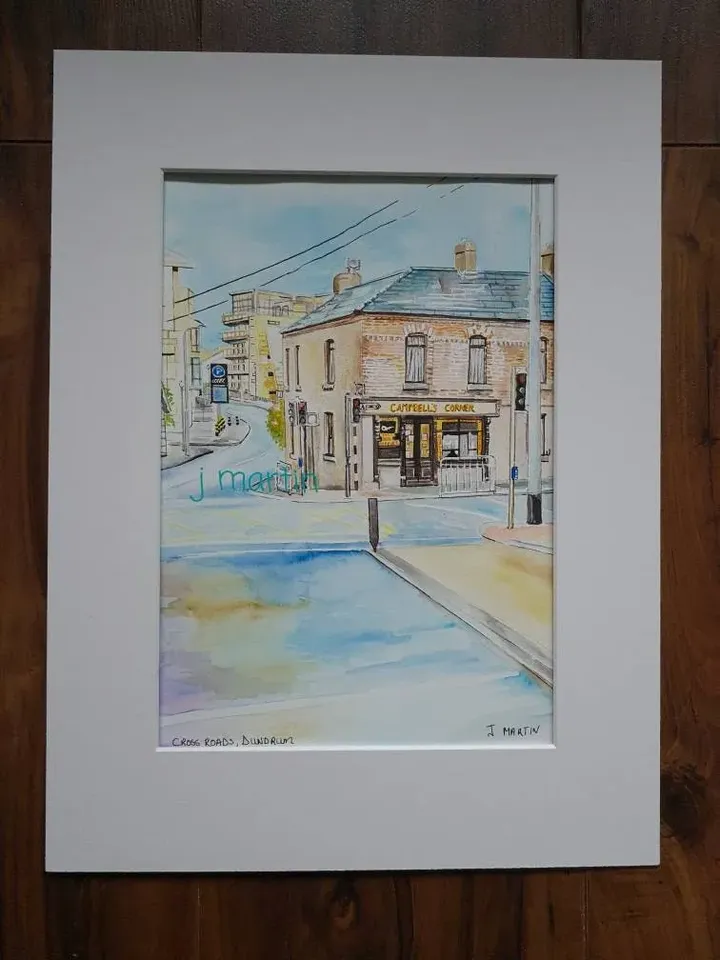 Dundrum Crossroads, Dundrum Dublin, Dundrum watercolour