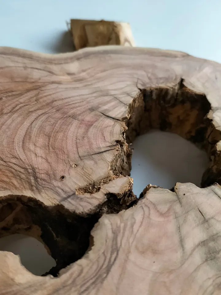 Olive Wood Slab, 15"x11"x1.6" Epoxy Resin Wood, Live Edge Wood Slab, Tree Slices, Burl Wood Slab, READY TO SHIP