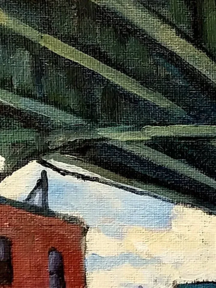Original New York Cityscape Painting -Under the L/Inwood/NYC- 9x12 Oil on Canvas, Urban Impressionist Landscape, Signed Original