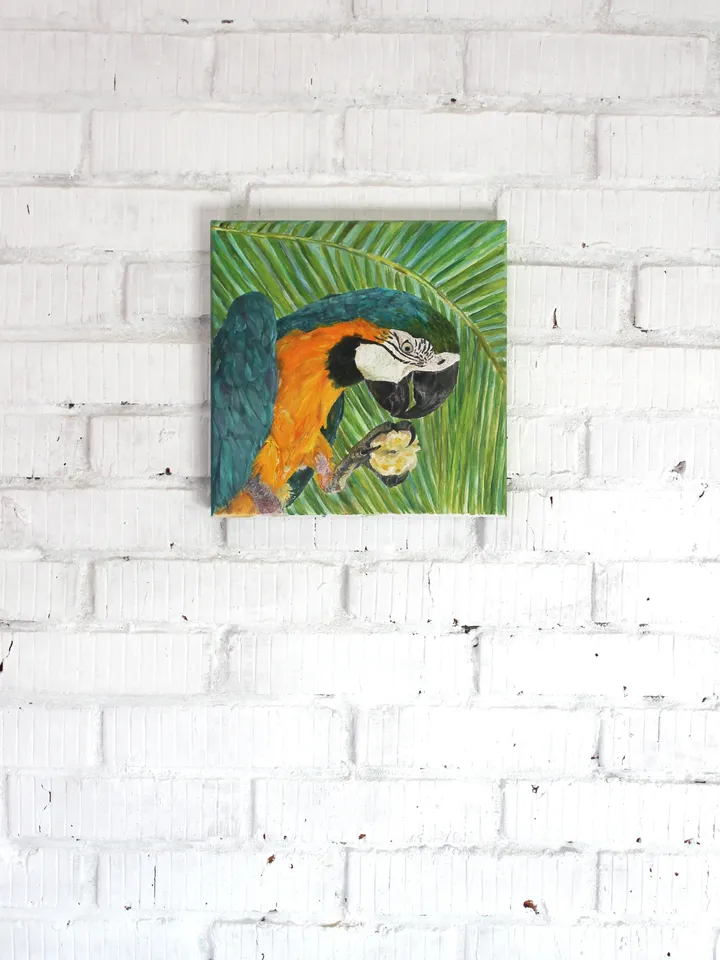 Parrot oil painting on canvas original painting
