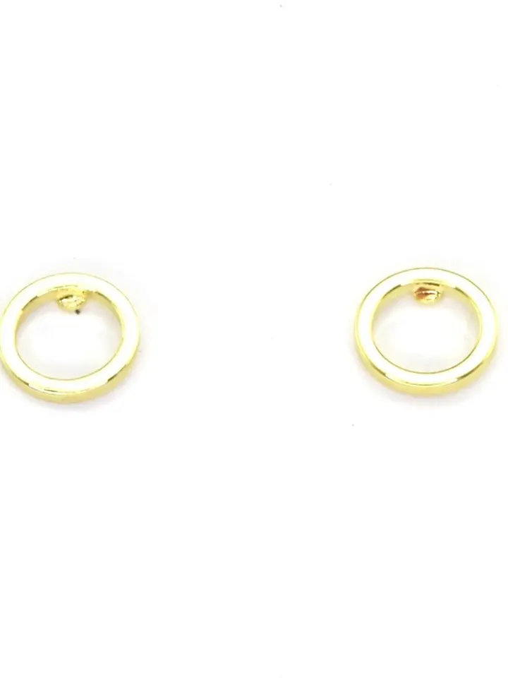 Circle EAR JACKETS, Tiny Gold Open Circle Studs, Dainty Geometric Ear Jackets, Simple Earrings For Women, Modern Ear Jacket, Dainty Jewels