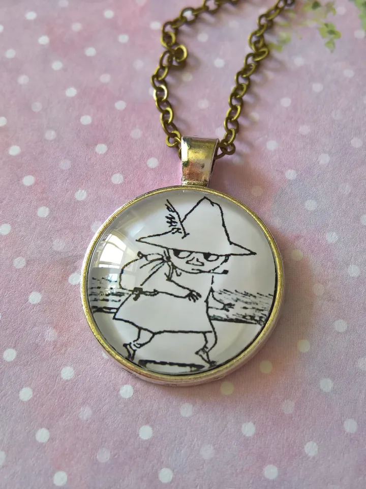 Snufkin pendant Snufkin in the hat Moomin necklace Moomin