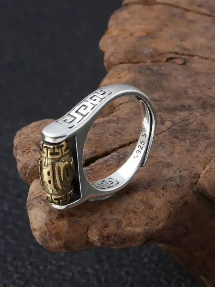 925 Silver Spinner Ring, Unique Spinner Ring, Fidget Spinner Ring, Fidget Ring, Resizeable Spinner Ring, Thailand Ring,Thailand Gift, Fidget