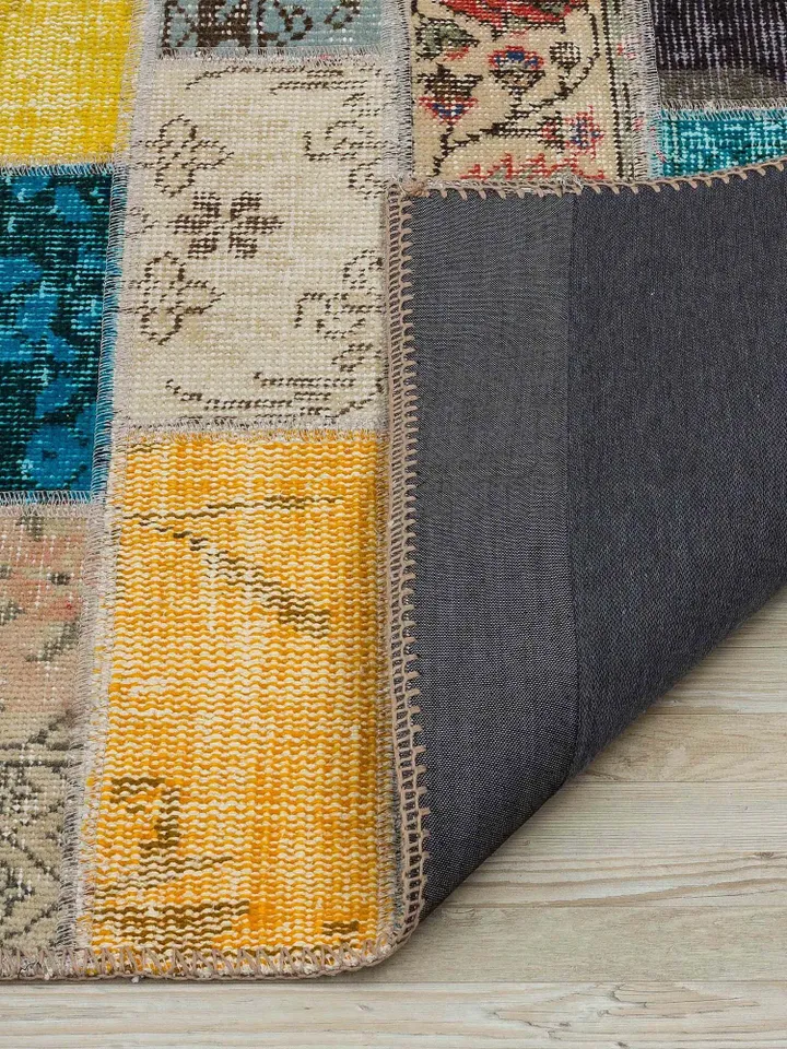 Multi Color Patchwork Kilim Rug, Handmade Turkish Patchwork Rug, 160x230 cm 5,3x7,5 ft ,