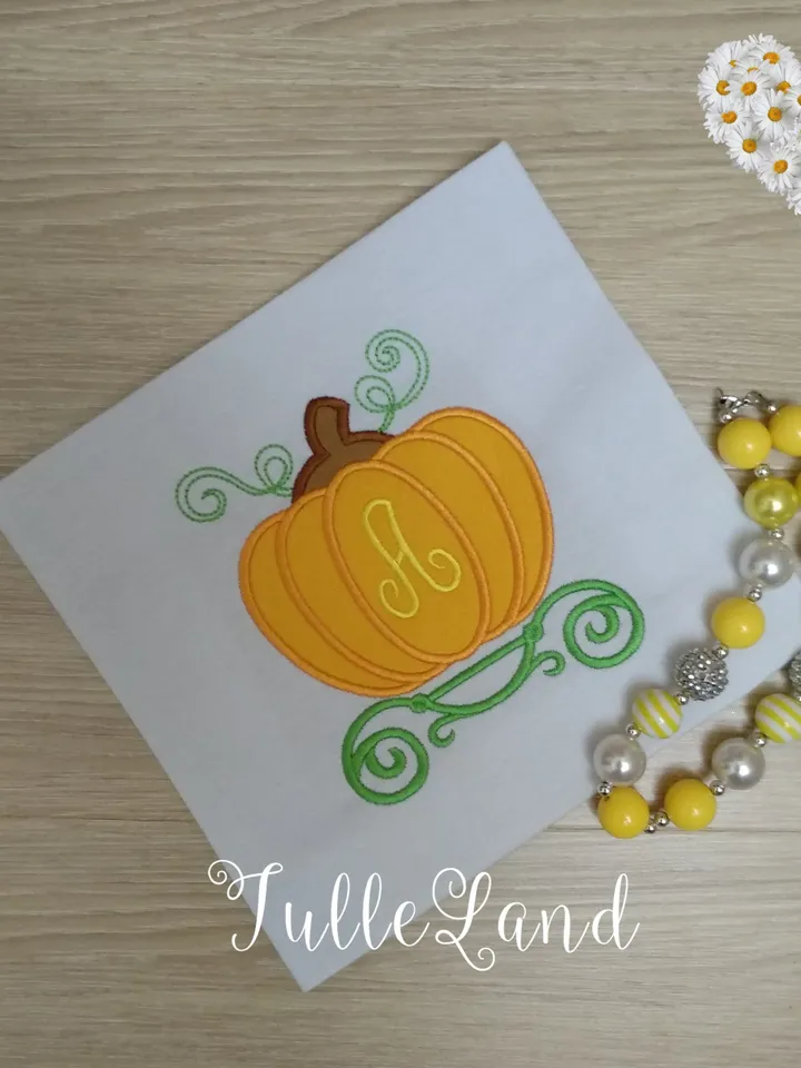 Pumpkin Carriage Princess Machine embroidery applique design