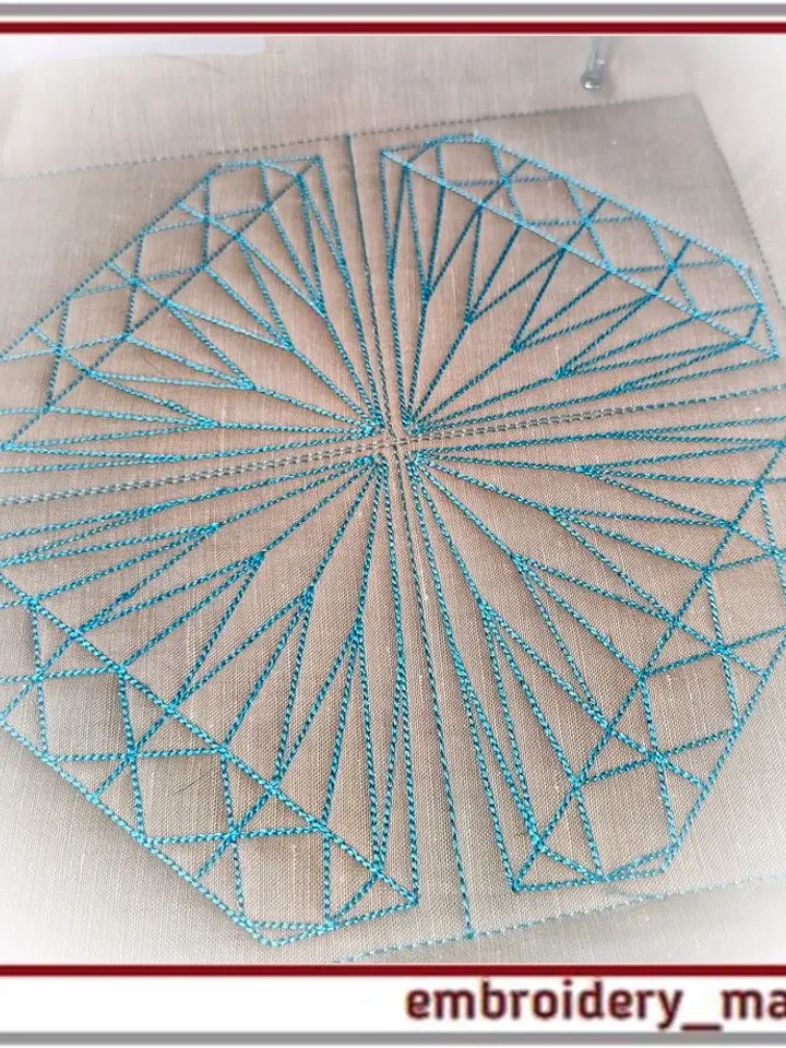 16 Quilt Block Diamond Machine Embroidery Designs - 6 Sizes