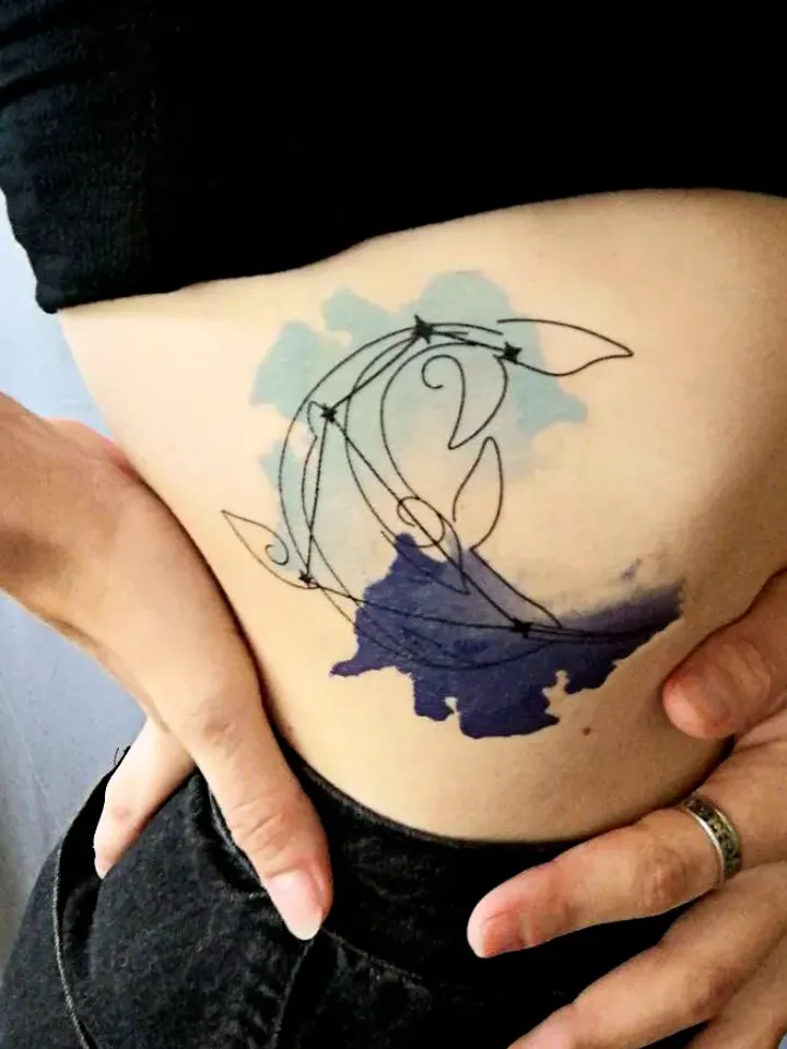 Genshin Impact fake tattoo Constellation Temporary sticker tat Chinese kawaii gift Otaku weeb design Geek colorful art