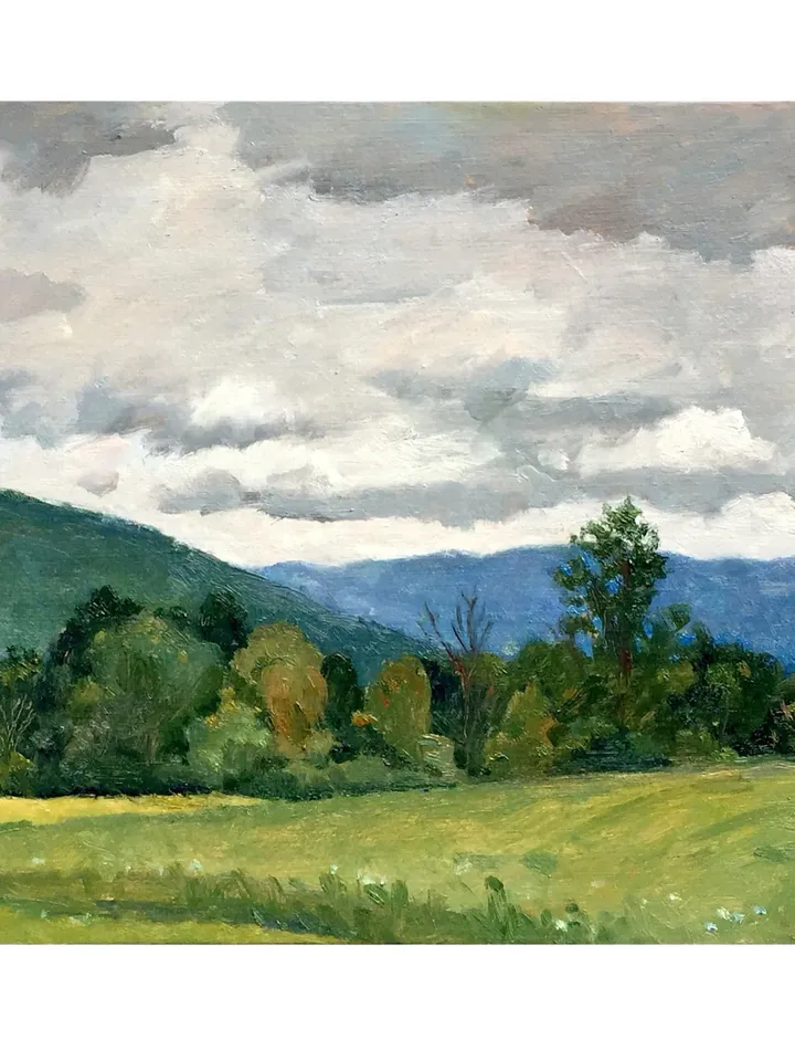 10x14 Landscape Painting - Silver Light - Oil on Panel, Plein Air Impressionism, Signed Original Fine Art