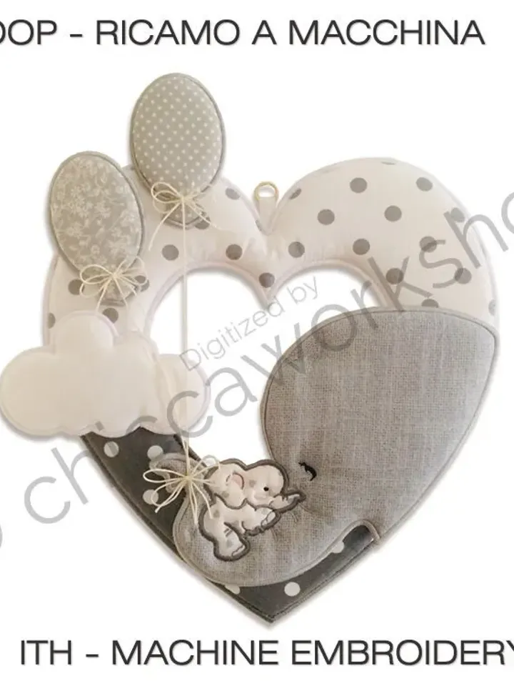 ITH Ghirlanda Cuore - Ricamo a macchina con tutorial