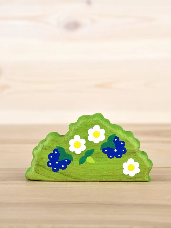 Wooden bush figurine toy Raspberry Waldorf inspired play space