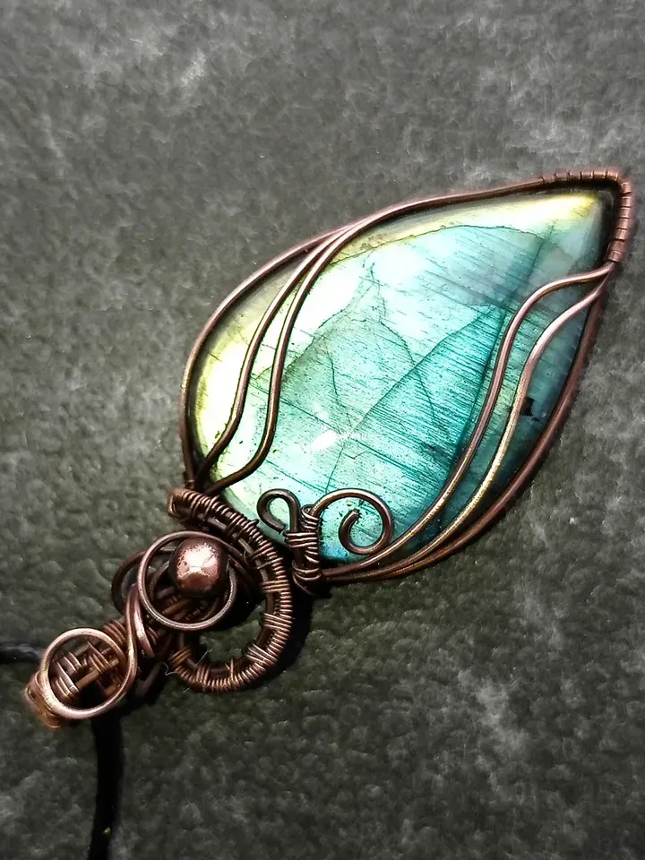Labradorite Necklace, Blue Flash Labradorite Drop Pendant, Minimalist Jewelry, An Easter present for my sister