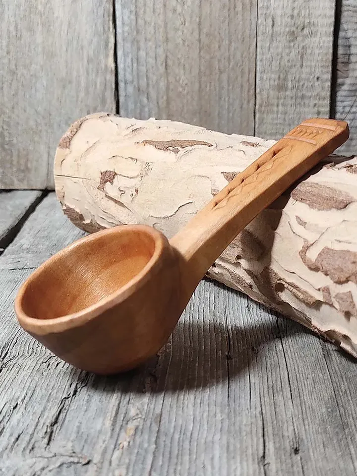 9th anniversary willow wood spoon, Wooden coffee scoop, Tea spoon Small measuring wood spoon, Wooden gift coffee lovers