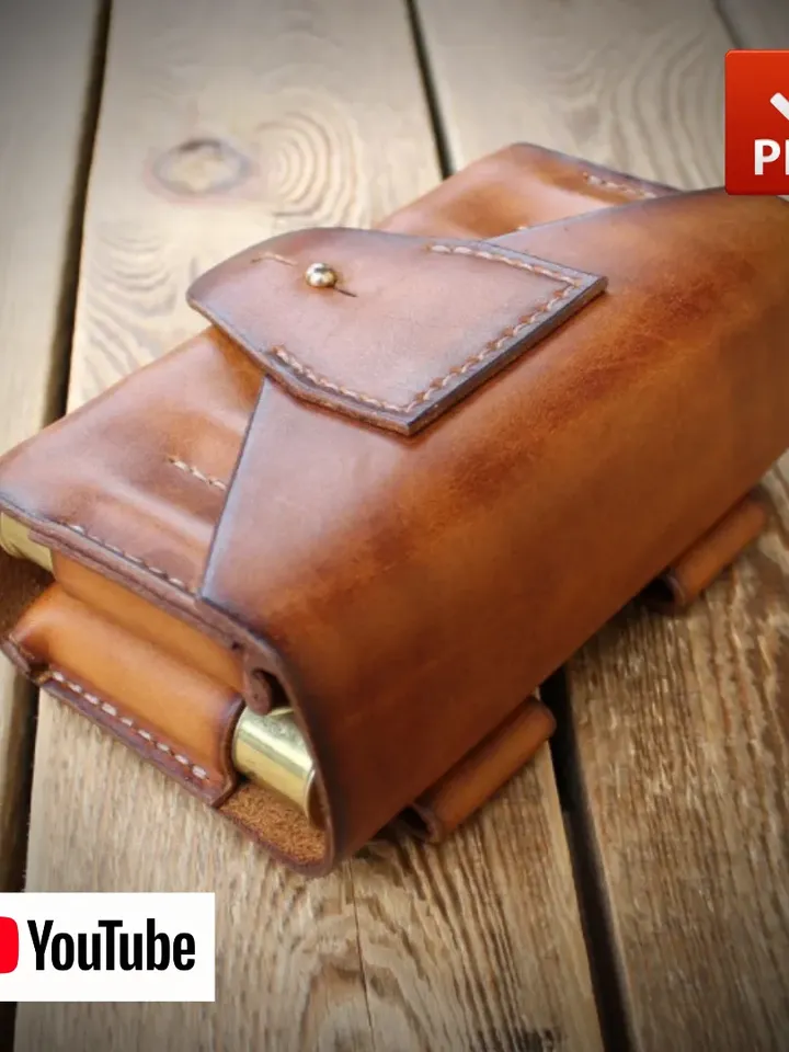 PDF pattern leather Bandolier for 12 rounds of 12 gauge. OTH11