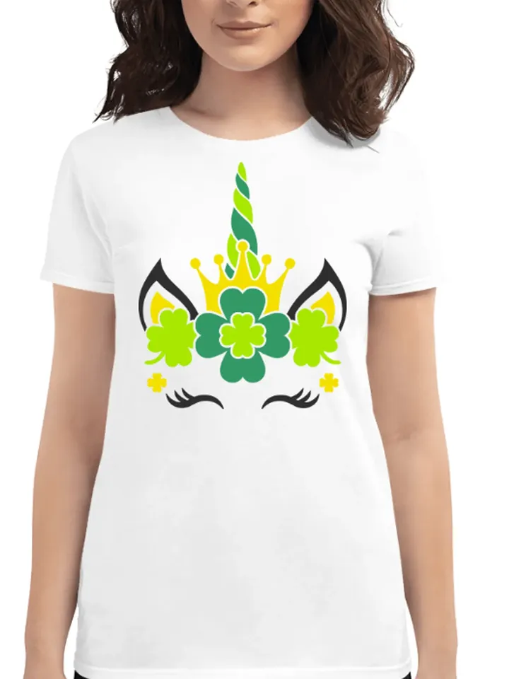 St Patrick Day Unicorn Green Irish Unicorn Shamrock Green Clover digital design Cricut svg dxf eps png ipg pdf, cut file