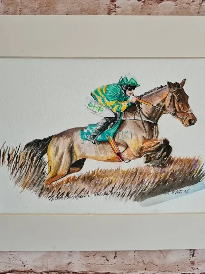 Rachael Blackmore on Minella Times, Aintree Grand National Winner, Horseracing, unmounted, unframed