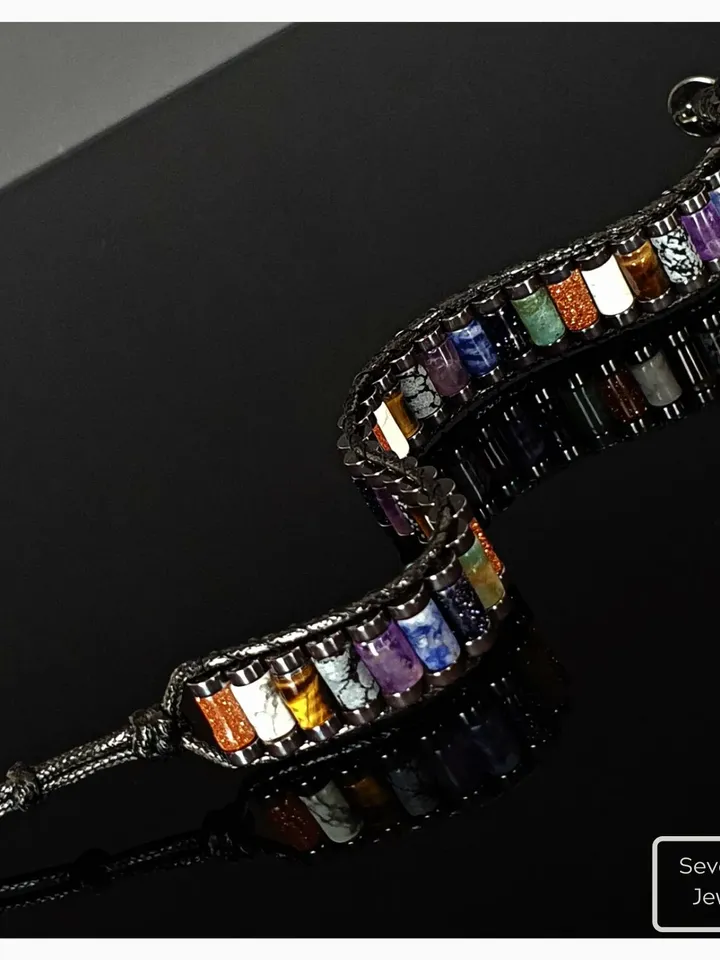 Authentic Gemstone Bracelet, Tiger&#39;s Eye, Obsidian, Sunstone, Sodalite, Amethyst, Howlite, Indian Agate, GoldStone, Genuine Christmas Gifts