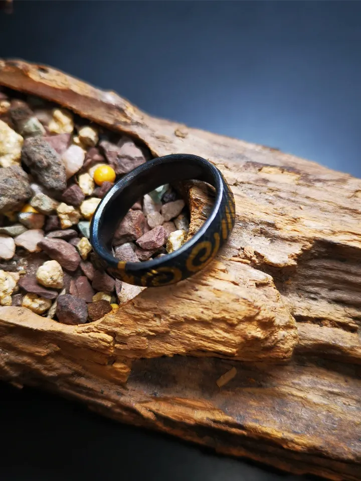 Gandhanra Unique Handcrafted Tibetan Ring,Made of Gold Filled and Silver Filled,Protection Jewelry