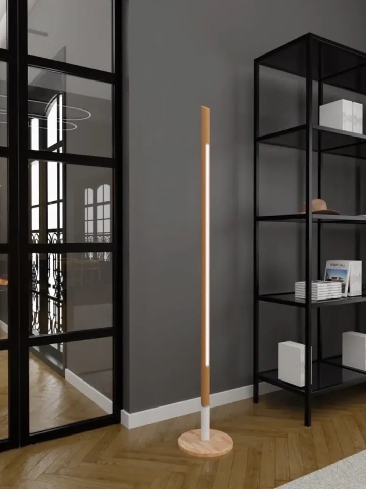 Modern minimalist wooden floor lamp