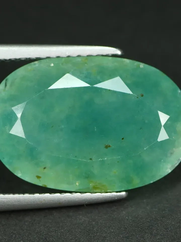 7.41 CT AAA Remarkable 100% Natural Transparent Bluish Green Grandidierite Oval