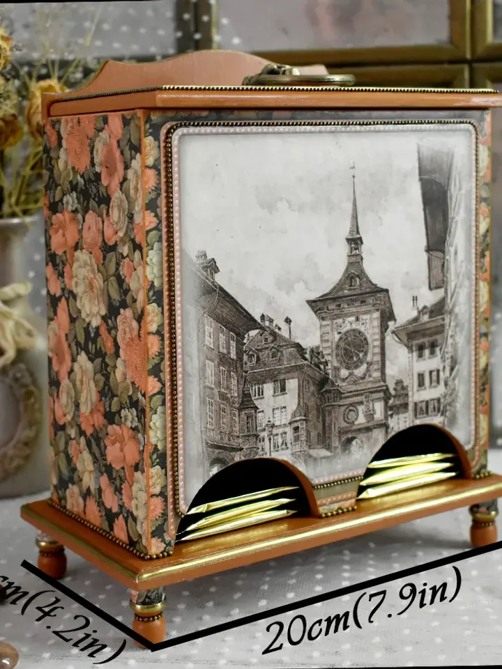 Double Terracotta2 Tea House for Storing Disposable Tea Bags