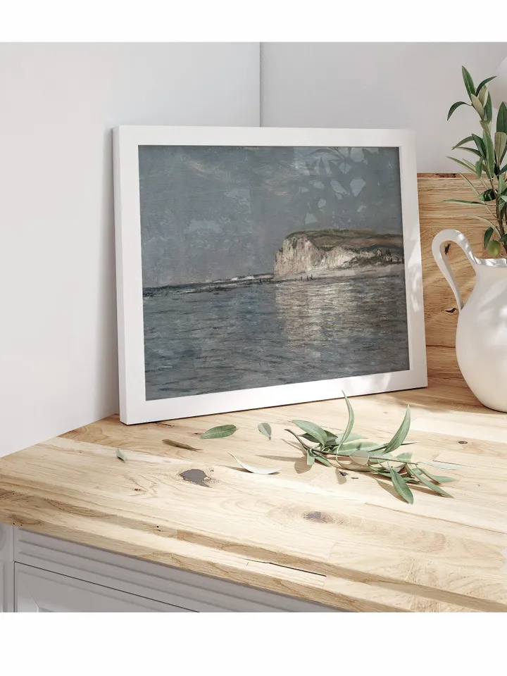 Vintage Moody Coastal Landscape Painting, Claude Monet Printable Wall Art, Downloadable | 08
