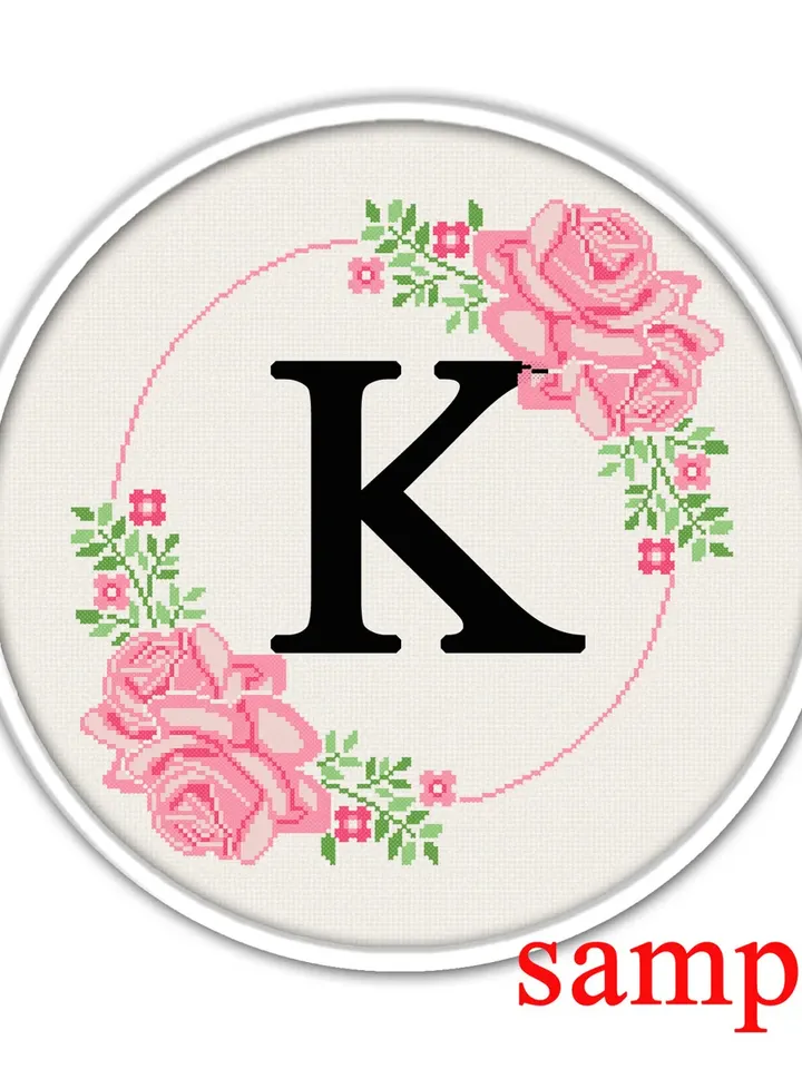 Flower Wreath cross stitch pattern. Traditional Cross Stitch Pattern. Modern cross stitch.