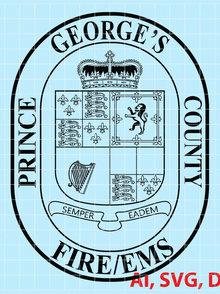 George County Fire/Ems Dept. Logo, Seal, Badge, Custom, Ai, Vector, SVG, DXF, PNG,