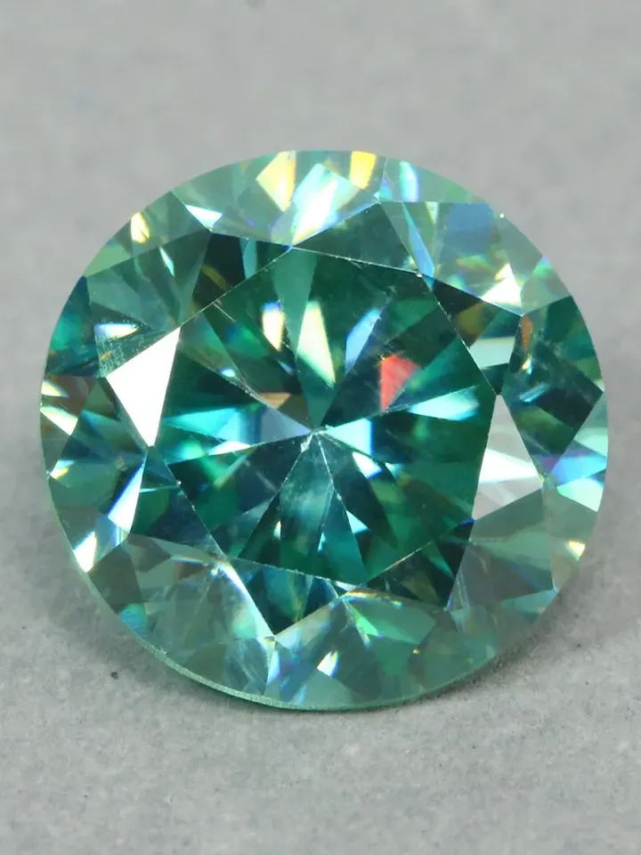 1.89 CT Fantastic Ice Blue Brilliant Round Cut AAA Moissanite For Jewelry