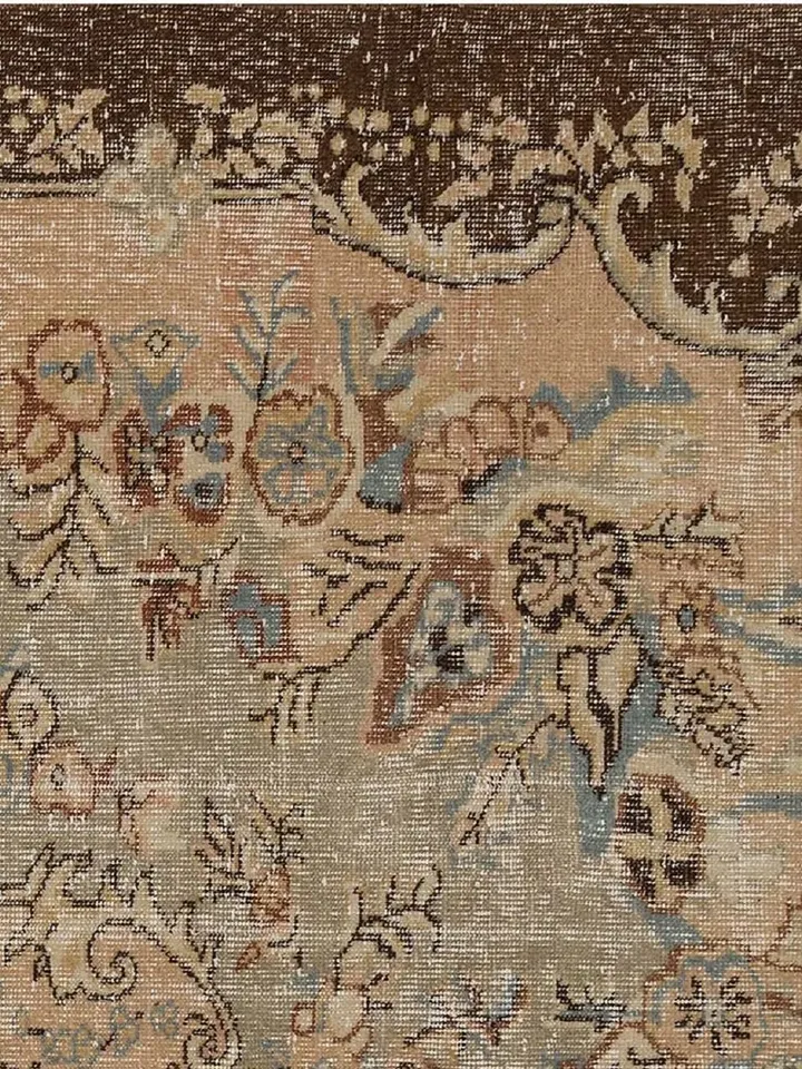 BohoOushak: Natural Turkish Rug for a Bohemian Home Decor, Boho Carpet Style, 188x293cm.