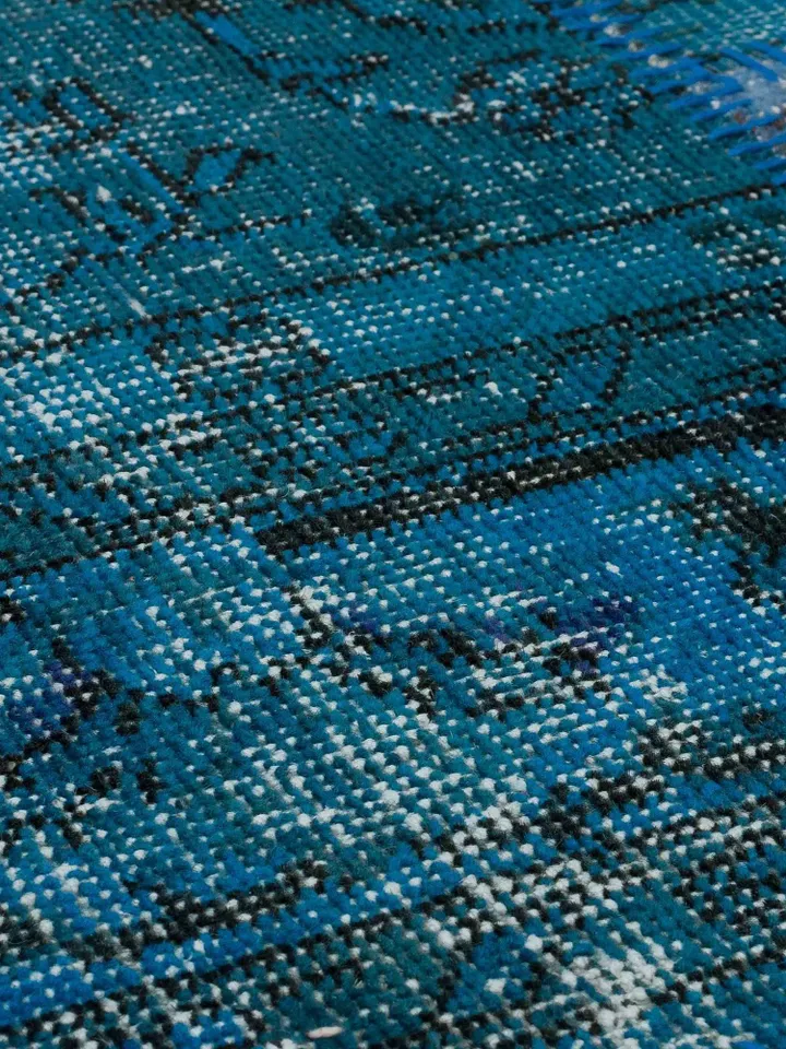 Blue Patchwork Kilim Rug, Handmade Turkish Patchwork Rug, 160x230 cm 5,3x7,5 ft ,