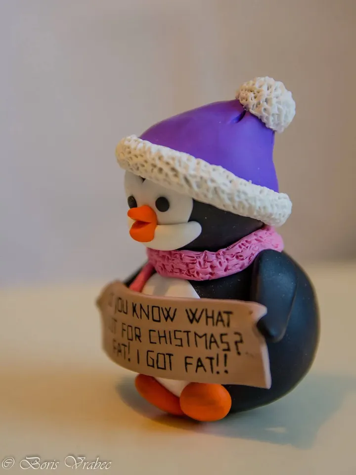 Custom Christmas Ornament Figurine, Christmas Animal Ornament, Christmas Gift Ornament, Personalized Christmas Ornament Penguin Figurine