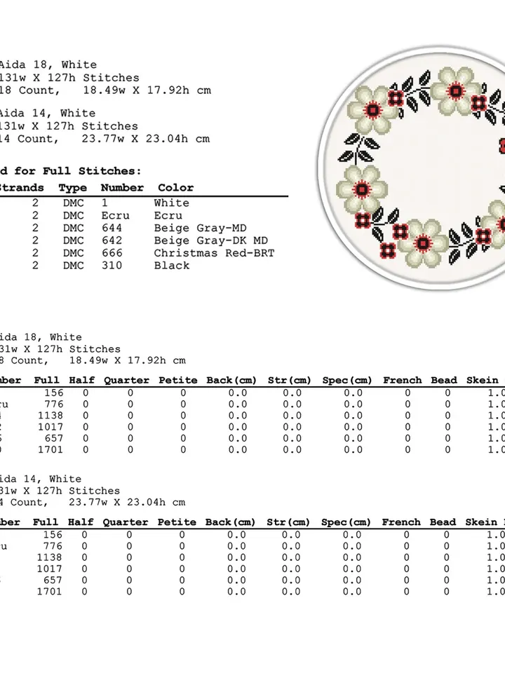 Gothic cross stitch pattern. Floral Wreath cross stitch. Flower frame Cross Stitch.
