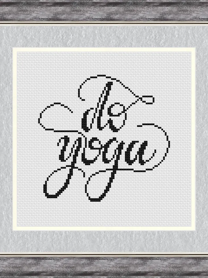Do Yoga Cross Stitch Pattern PDF, Meditation Embroidery Pattern, Yoga Art Cross Stitch Pattern Modern, easy xstitch