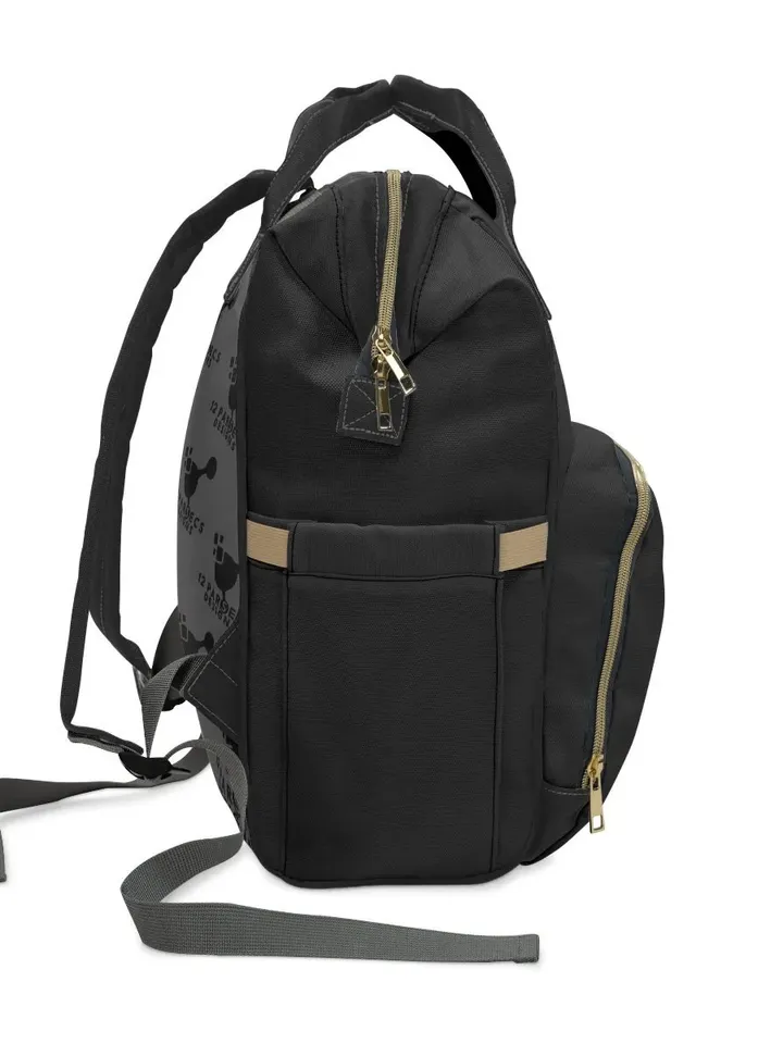 12 Parsecs Designs TTRPG DnD Backpack | Tabletop Roleplaying Game Bag, LARP Backpack, Wargaming Organizer, Skull and Bones, Gift for Geeks