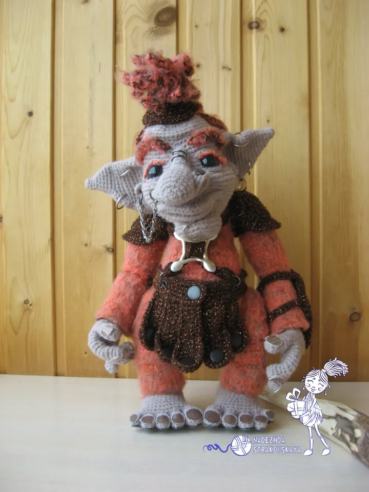 Tutorial: TROLL WARRIOR Terrible. Crochet pattern version 3*