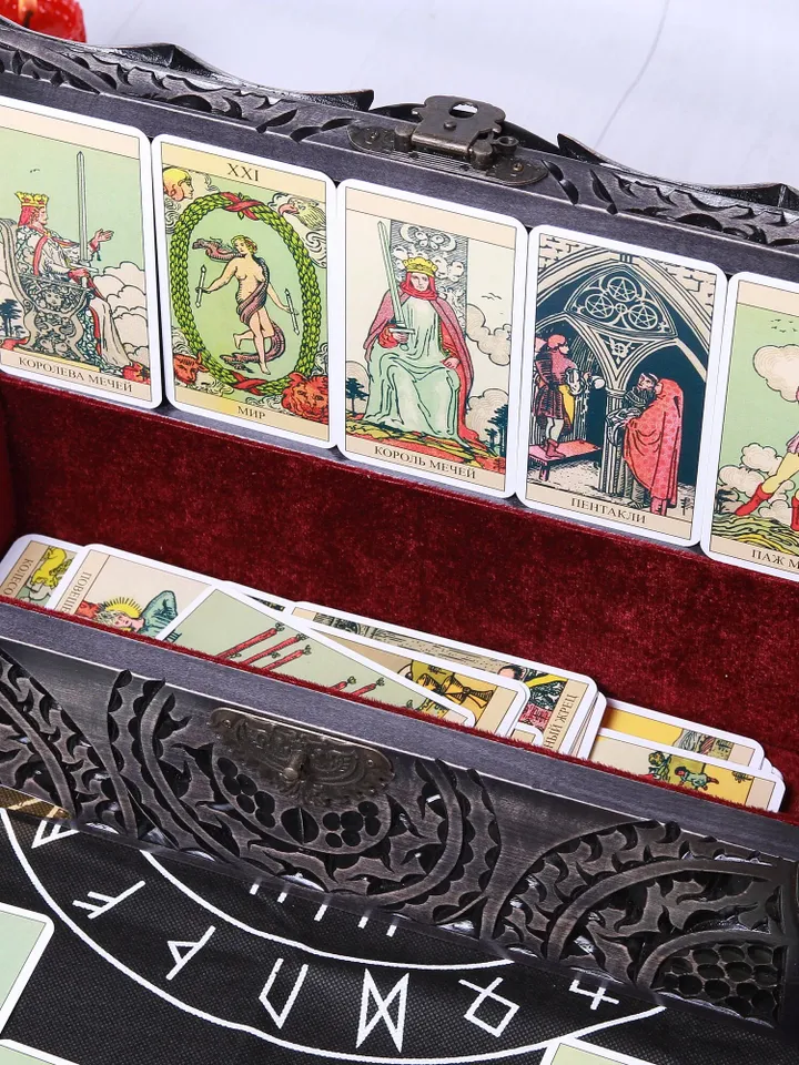 Tarot Card Holder Magic Card Box Tarot Card Box Wooden Tarot Box Tarot Storage Altar box Tarot Cards Box Witch Box / Any size on request