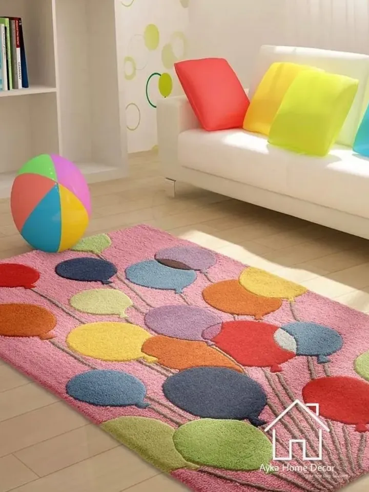 Multi Woolen Area Rug For Hall Kitchen Living Room Bed Room Bath Room Dining Room Kids Room Carpet / Kids Rugs / Customized Available