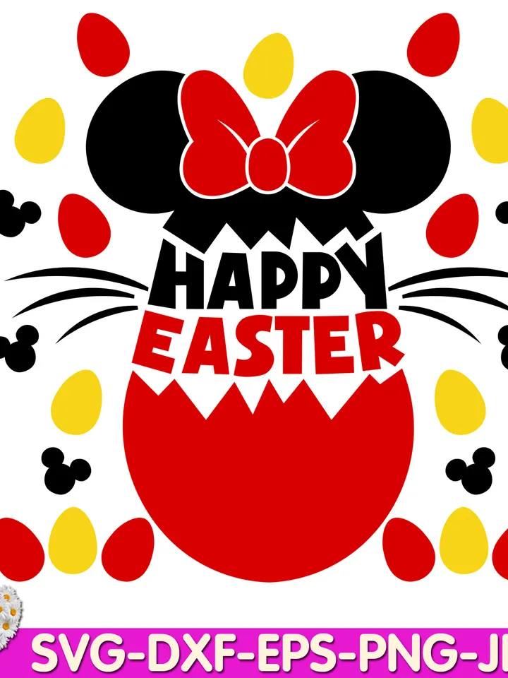 Happy Easter Minnie Egg My 1 st First Easter Cutie Rabbit Bunny digital design Cricut svg dxf eps png ipg pdf cut file